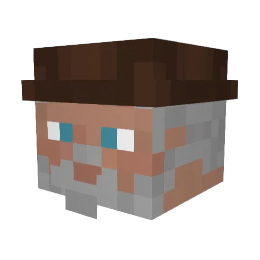 littlefly Minecraft avatar head, 3D render