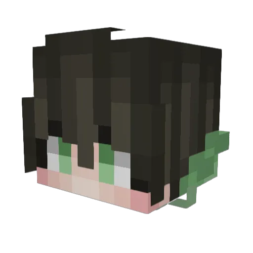 littlehalo Minecraft avatar head, 3D render