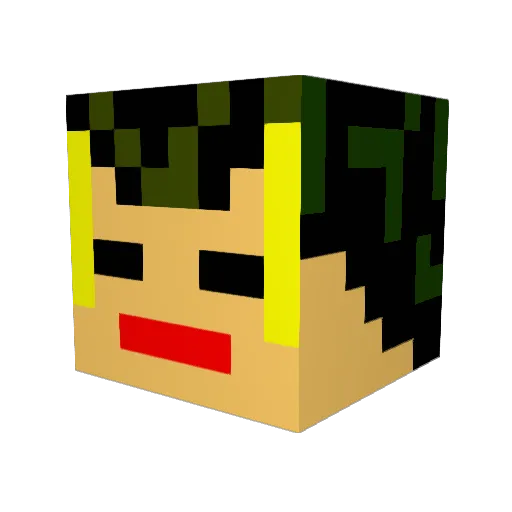 littlehonnah Minecraft avatar head, 3D render