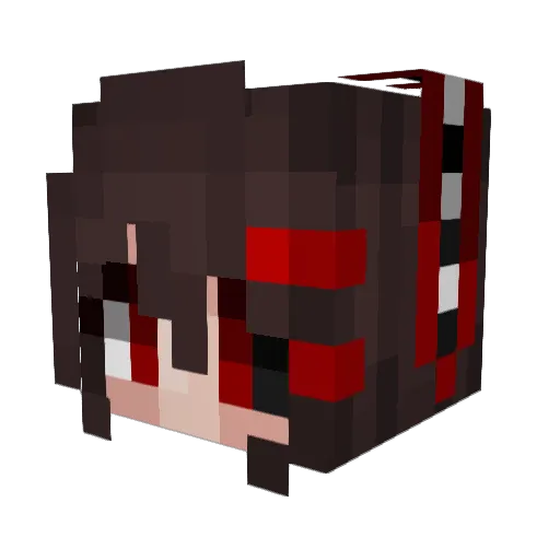 littlemissdevil9 Minecraft avatar head, 3D render