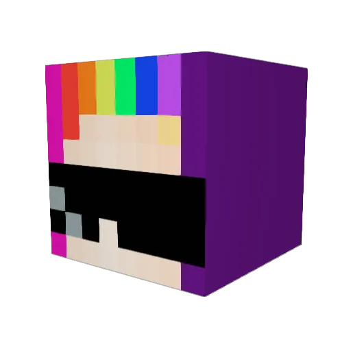 littlemixi Minecraft avatar head, 3D render