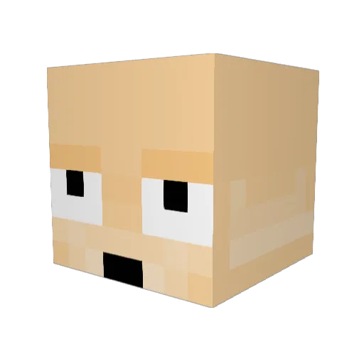 littlemos30 Minecraft avatar head, 3D render