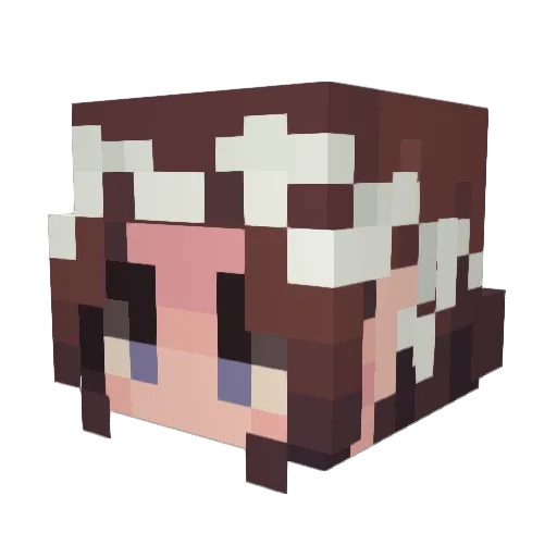 littlenisha Minecraft avatar head, 3D render