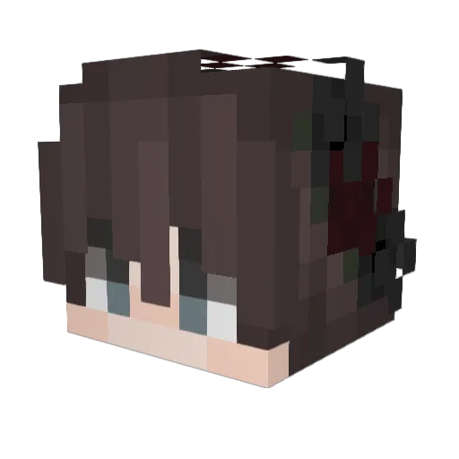 littlepap Minecraft avatar head, 3D render