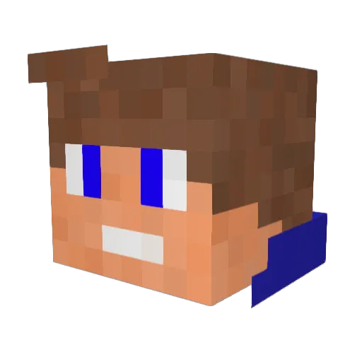 littlepilgram Minecraft avatar head, 3D render