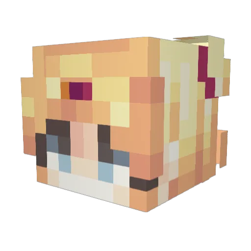 littlest_penguin Minecraft avatar head, 3D render