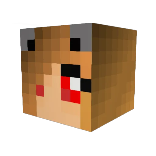 littletora Minecraft avatar head, 3D render