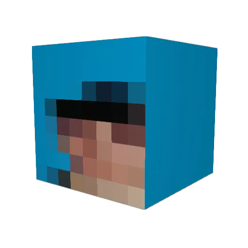 littleweezer Minecraft avatar head, 3D render