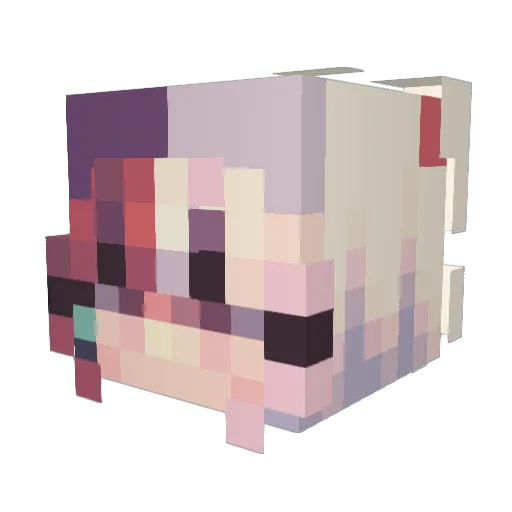 littlewindOvO Minecraft avatar head, 3D render