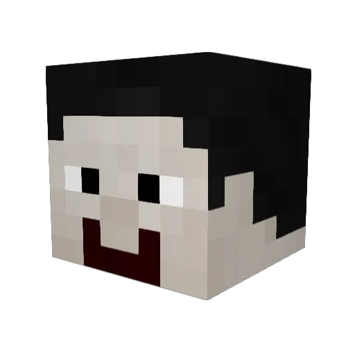 littlewuwu Minecraft avatar head, 3D render