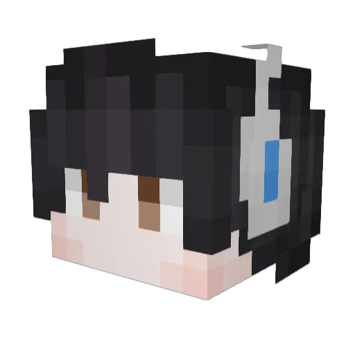 littlexiaoyu Minecraft avatar head, 3D render