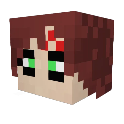 littlext Minecraft avatar head, 3D render