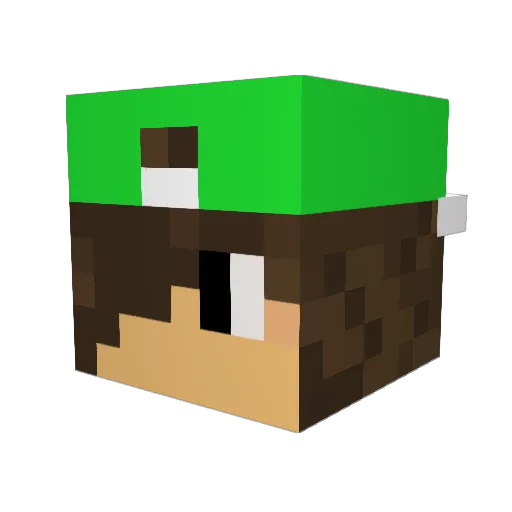 littleyuki Minecraft avatar head, 3D render