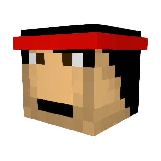 litttle_H Minecraft avatar head, 3D render