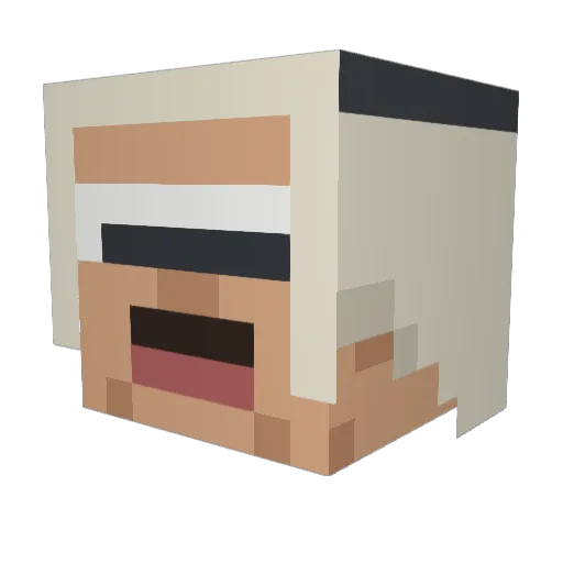 lituatie Minecraft avatar head, 3D render