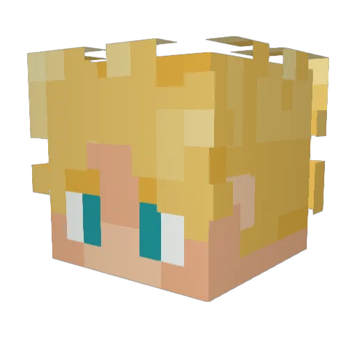 liu_zhe Minecraft avatar head, 3D render