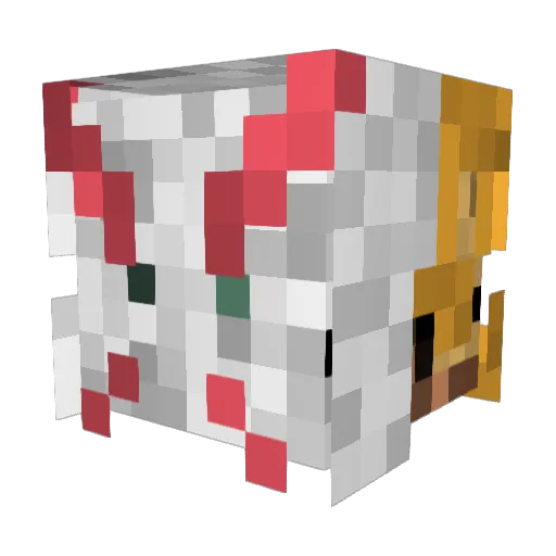 liubaiPrime Minecraft avatar head, 3D render
