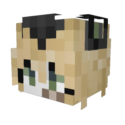 liuklp Minecraft avatar head, 3D render