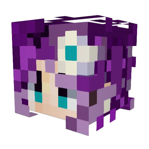 liuliB Minecraft avatar head, 3D render