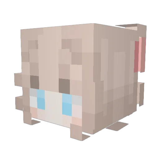 liuxnoob Minecraft avatar head, 3D render