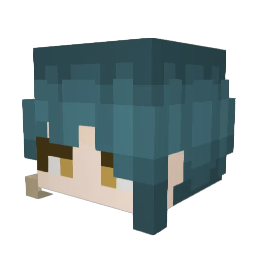liv24 Minecraft avatar head, 3D render