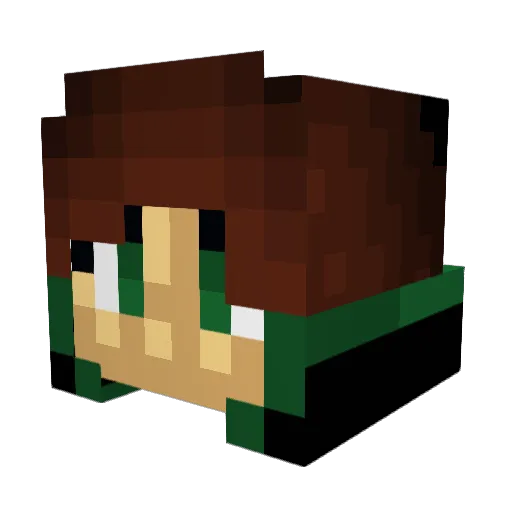 livanuuk Minecraft avatar head, 3D render