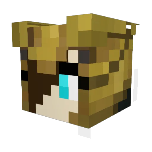 live4wolves Minecraft avatar head, 3D render
