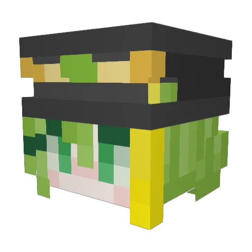 live_moon Minecraft avatar head, 3D render