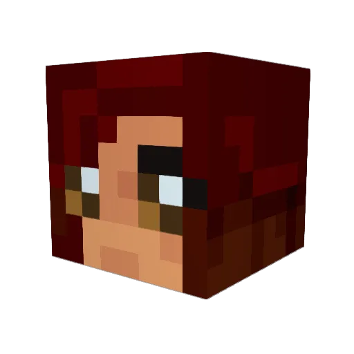 livedraw Minecraft avatar head, 3D render