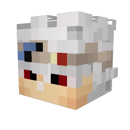 livelovelamp Minecraft avatar head, 3D render