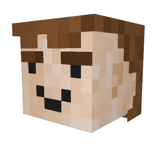 livergucci Minecraft avatar head, 3D render