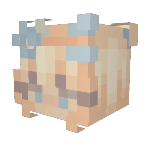 livfran Minecraft avatar head, 3D render