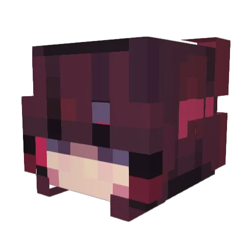 livika04 Minecraft avatar head, 3D render
