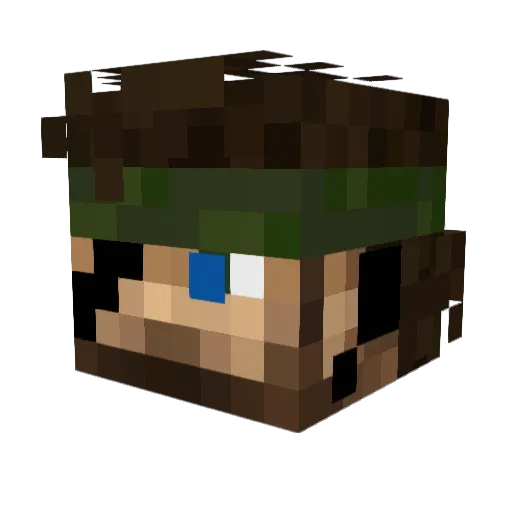 livingonacloud Minecraft avatar head, 3D render