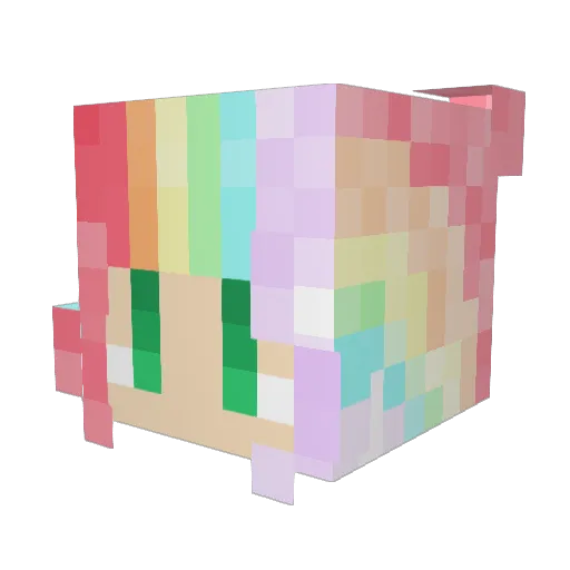 livisaur5 Minecraft avatar head, 3D render
