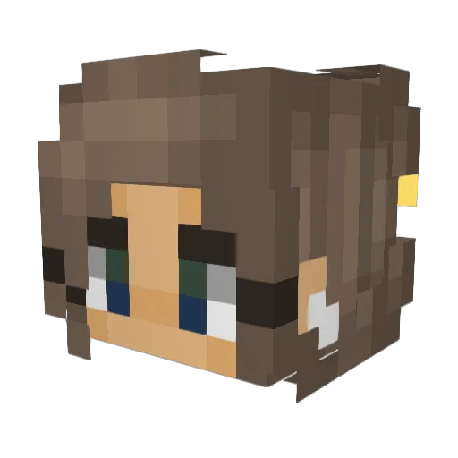 livlikepie Minecraft avatar head, 3D render