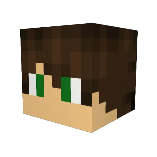 livory Minecraft avatar head, 3D render