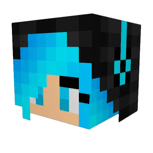 livot Minecraft avatar head, 3D render