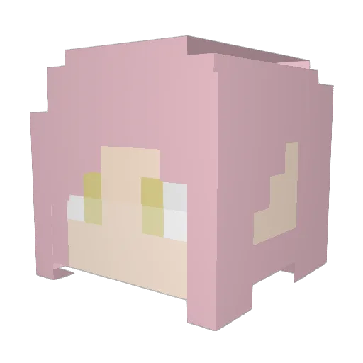livraff Minecraft avatar head, 3D render