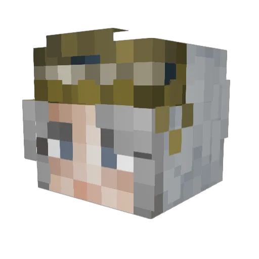 livrose Minecraft avatar head, 3D render