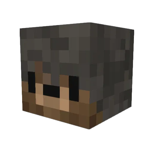 livujiv Minecraft avatar head, 3D render