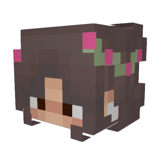livvian Minecraft avatar head, 3D render