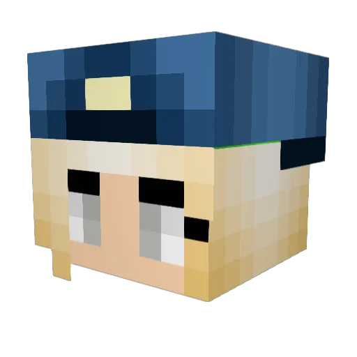 livvinglive Minecraft avatar head, 3D render