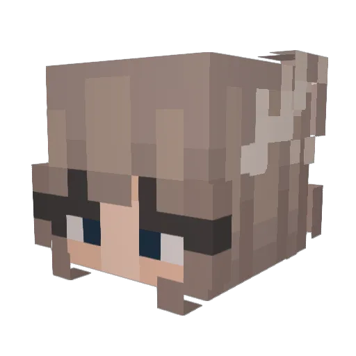 livviose Minecraft avatar head, 3D render