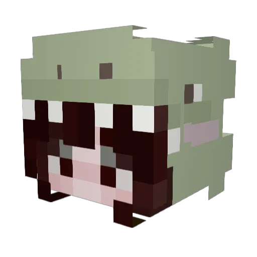 liweisan Minecraft avatar head, 3D render