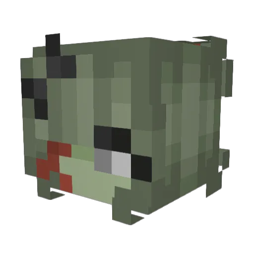 liwly Minecraft avatar head, 3D render