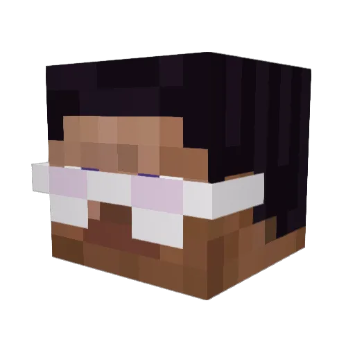 lix77 Minecraft avatar head, 3D render