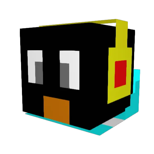 lixfal Minecraft avatar head, 3D render