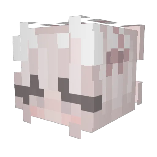 lixuelong_ Minecraft avatar head, 3D render