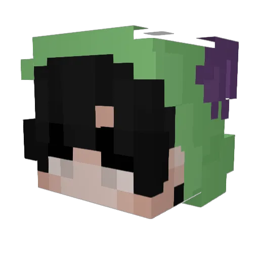 lixyqq Minecraft avatar head, 3D render